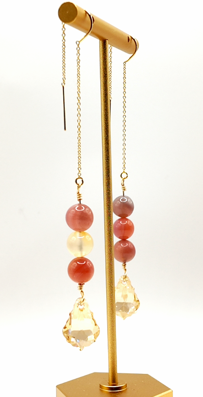 Rose Quarts Earring