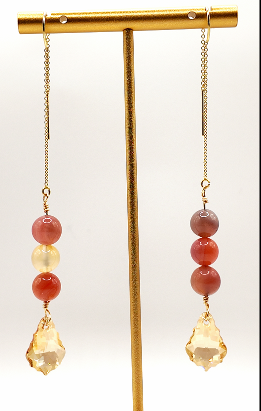 Rose Quarts Earring