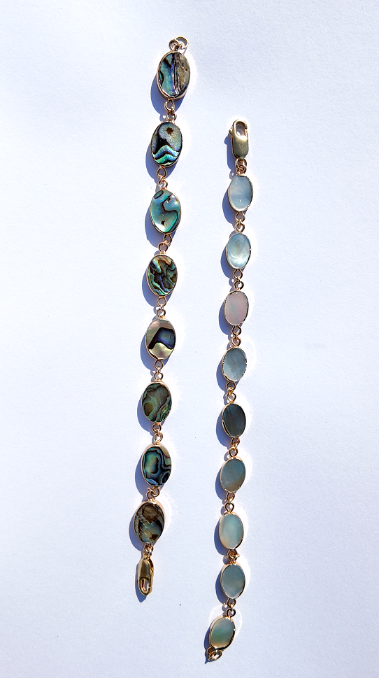 Natural Oval Mother Of Pearl Bracelet