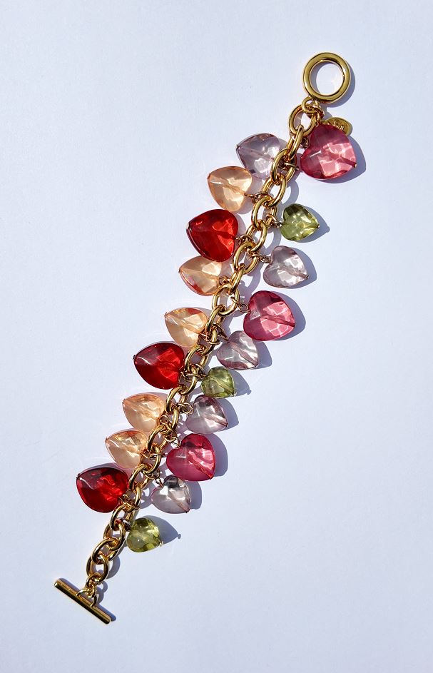 Joan Rivers Heart Charm Toggle Bracelet