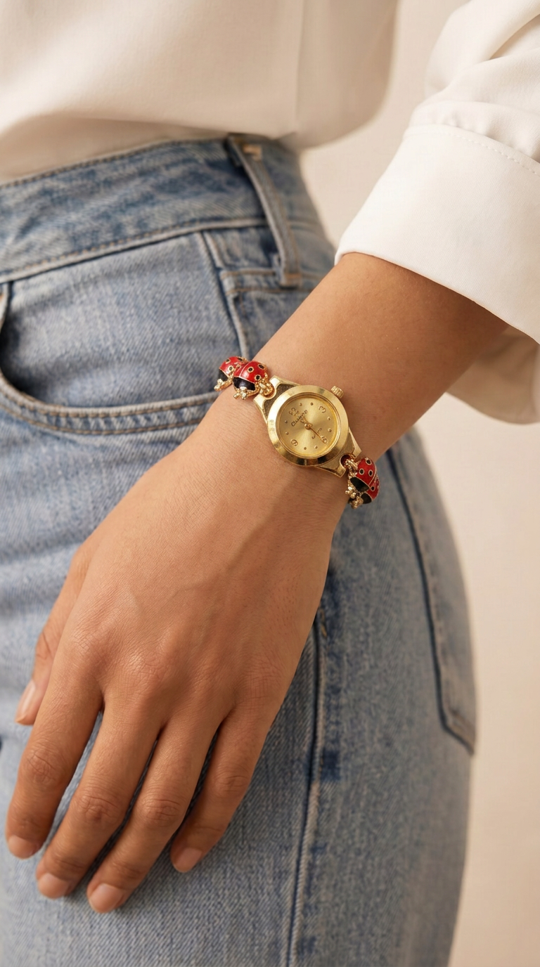 Classic Ladybug Watch for Women with Elegant Design