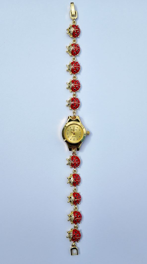 Golden Head Ladybug Watch