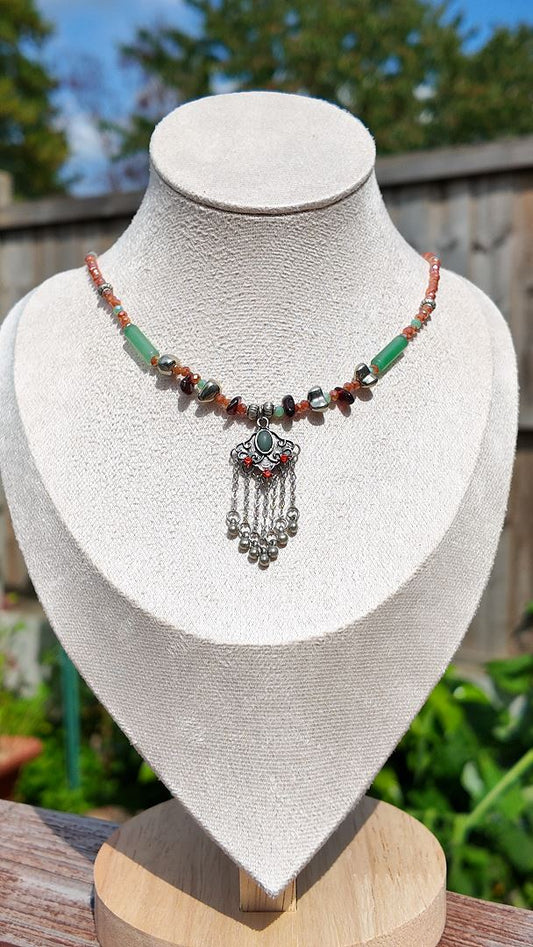 Bohemian beaded necklace