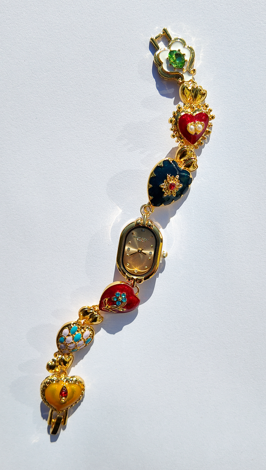 Retro Hearts of Time Watch